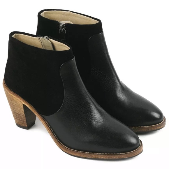 Boden Shoes - BODEN “Harper” Black Leather Suede Bootie size 39 9